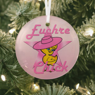 Euchre Chick #8 Ornament Aus Glas