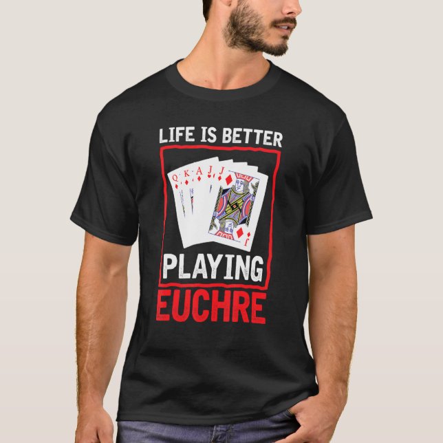 Euchre Euchre Player Card Gam T-Shirt (Vorderseite)