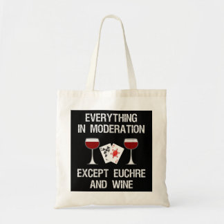 Euchre - Funny Euchre Card Game and Wine Tragetasche