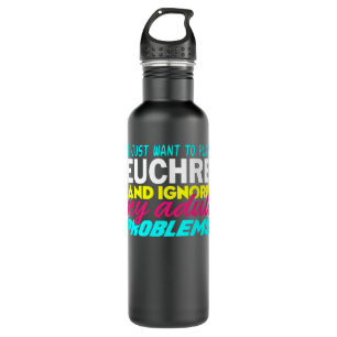 Euchre Funny Premium Edelstahlflasche