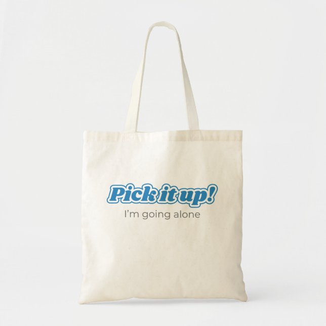 Euchre, hol es hoch! Blaues Design Tragetasche (Vorne)