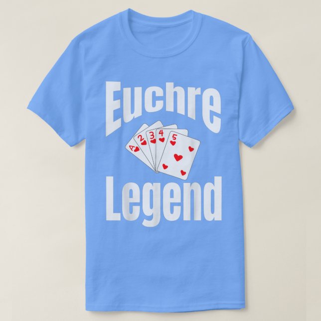 Euchre Legend Card Game Player Game Night Gewinner T-Shirt (Design vorne)