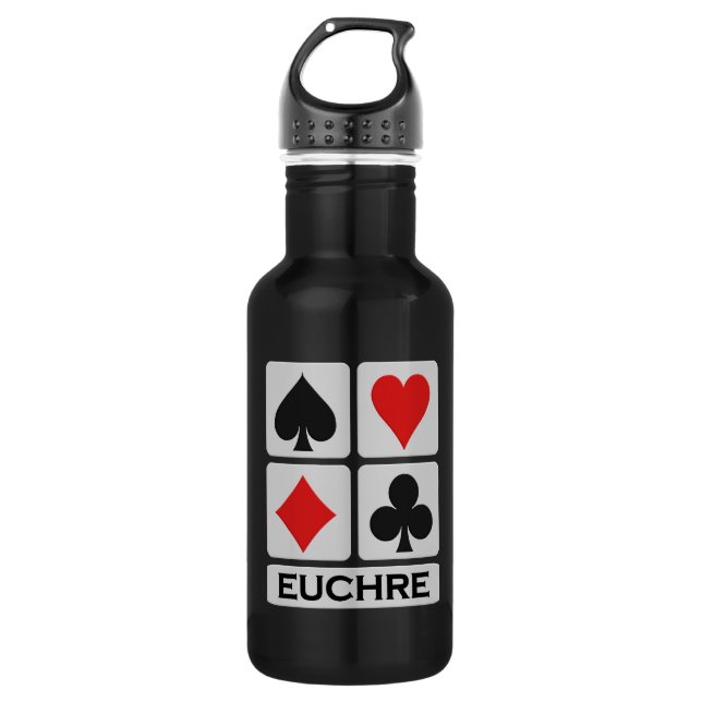 Euchre Player-Brauch Trinkflasche (Vorderseite)