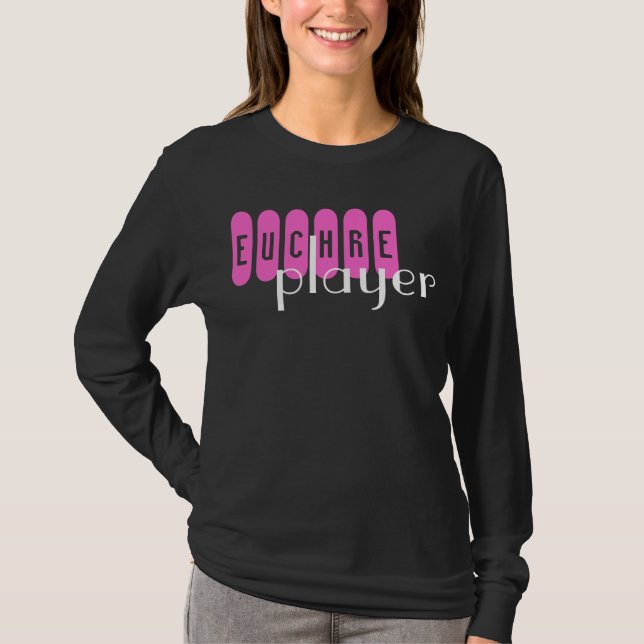 Euchrespielerrosa befestigt modernes Mode-Shirt T-Shirt (Vorderseite)
