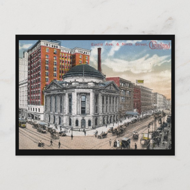 Euclid Ave., Cleveland 1916 Vintag Postkarte (Vorderseite)