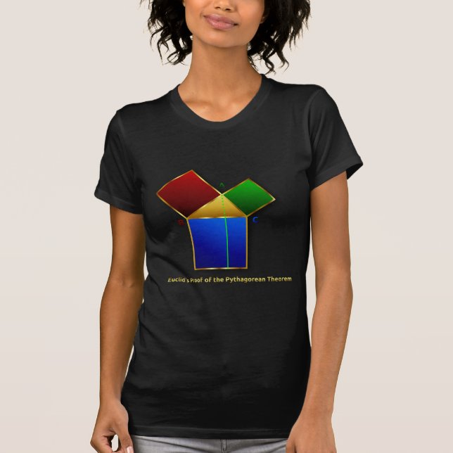 Euclids Beweis des pythagoräischen Theorems T-Shirt (Vorderseite)