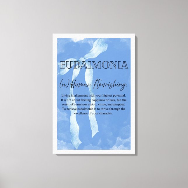 Eudaimonia Leinwanddruck (Vorderseite)