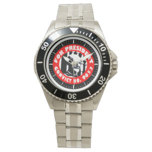 Eugen Debs für Präsidentenkampagnenknopf Armbanduhr