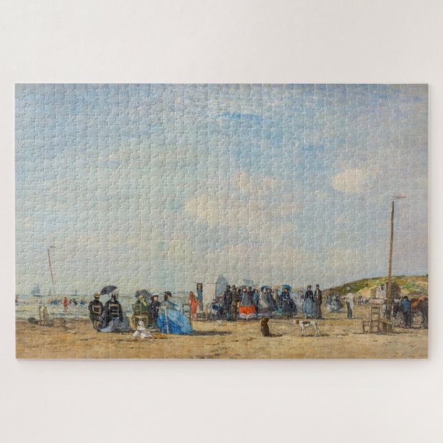 Eugene Boudin - Ansammlung am Strand (Horizontal)