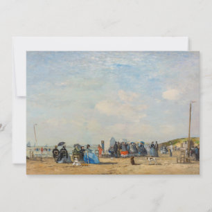 Eugene Boudin - Ansammlung am Strand Dankeskarte
