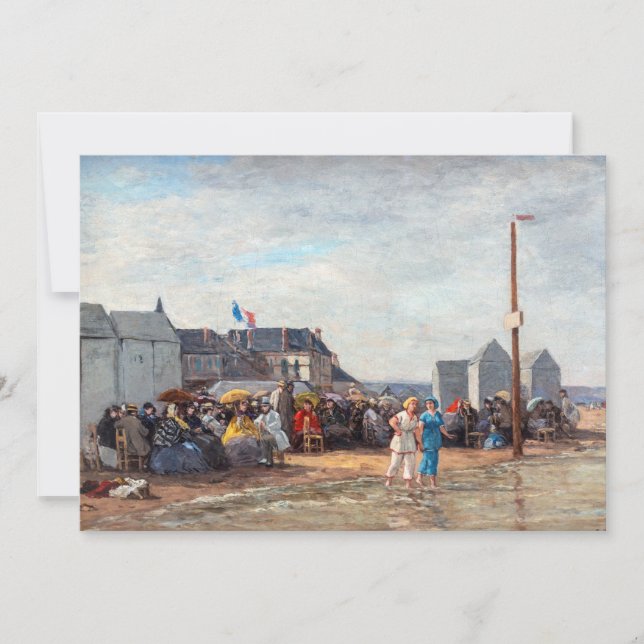 Eugene Boudin - Bathing Time at Trouville Dankeskarte (Vorderseite)