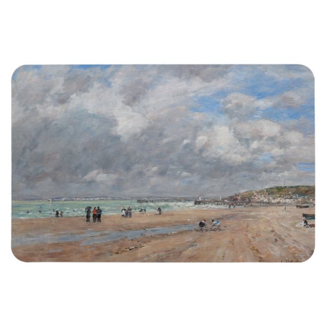 Eugene Boudin - Der Strand von Deauville Magnet (Horizontal)