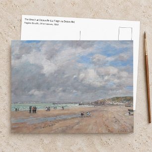 Eugene Boudin - Der Strand von Deauville Postkarte