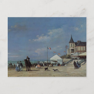 Eugene Boudin - Der Strand von Trouville Postkarte
