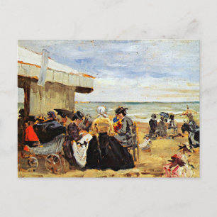 Eugene Boudin: Eine Strandszene Postkarte