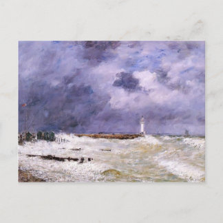 Eugene Boudin- Le Havre. Schwere Winde von Frascat Postkarte