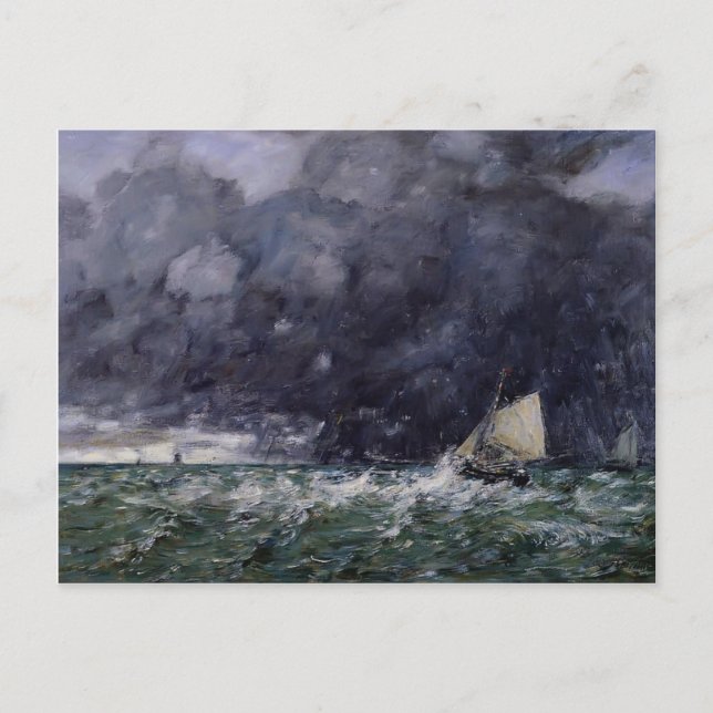 Eugene Boudin-Rough Seas Postkarte (Vorderseite)