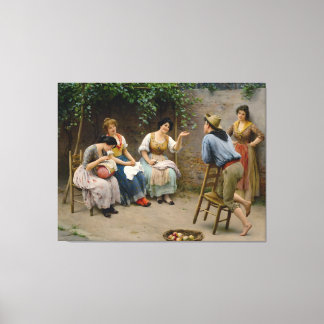 Eugene de Blaas: Die Brautwerbung - 16K Fine Art R Leinwanddruck