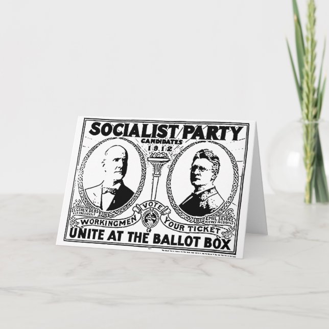 Eugene Debs Kampagnen-Plakat-Gruß-Karte Karte (Vorderseite)