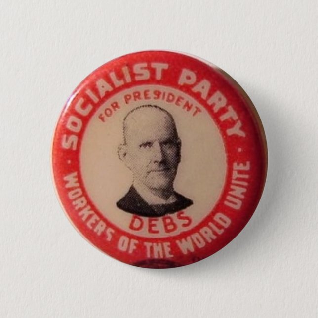 Eugene Debs Wiedergabe-Button Button (Vorderseite)