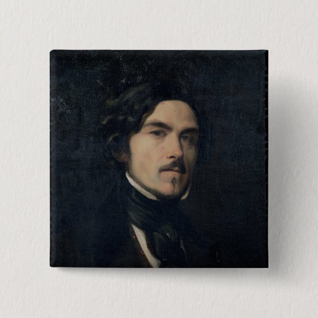 Eugene Delacroix 1840 Button (Vorderseite)