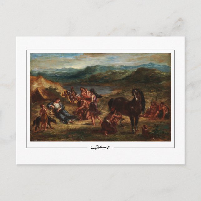 Eugène Delacroix #495 - Fine Art Postcard Postkarte (Vorderseite)