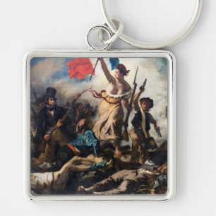 Eugene Delacroix - die Freiheit, die das Volk führ Schlüsselanhänger