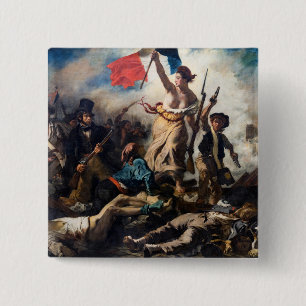 Eugene Delacroix - Die Freiheit führt das Volk Button