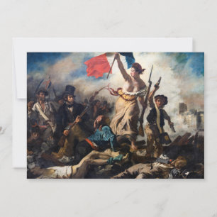 Eugene Delacroix - Die Freiheit führt das Volk Dankeskarte