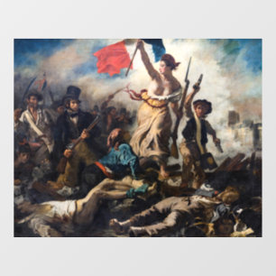 Eugene Delacroix - Die Freiheit führt das Volk Fensteraufkleber