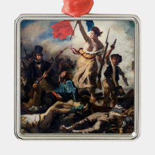 Eugene Delacroix - Die Freiheit führt das Volk Ornament Aus Metall