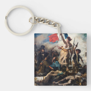 Eugene Delacroix - Die Freiheit führt das Volk Schlüsselanhänger