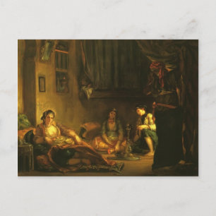 Eugene Delacroix - Frauen von Algier in Wohnung Postkarte