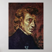 Eugene Delacroix - Portrait von Frederic Chopin