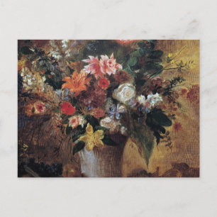 Eugene Delacroix Vintag Bouquet von Blume Postkarte