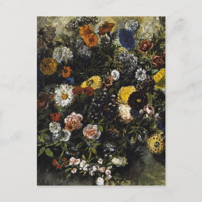 Eugene Delacroix Vintag Bouquet von Blume Postkarte (Vorderseite)