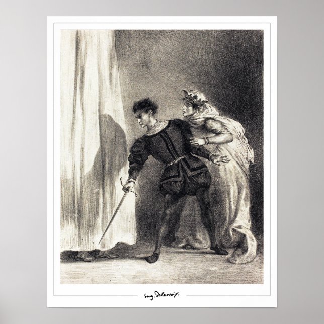 Eugène Delacroix Zedign Art Poster #342 (Vorne)