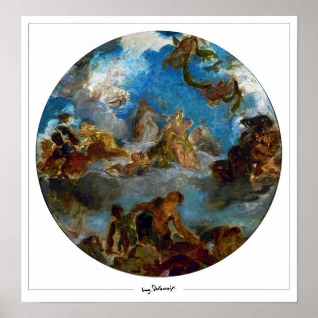 Eugène Delacroix Zedign Art Poster #616 (Vorne)