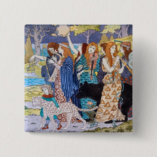 Eugene Grasset - Harmonie Dekorpanel Button (Vorderseite)