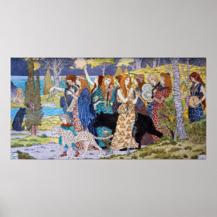 Eugene Grasset - Harmonie-Dekorpanel Poster