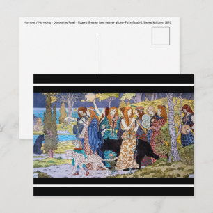 Eugene Grasset - Harmonie Dekorpanel Postkarte