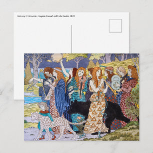 Eugene Grasset - Harmonie Dekorpanel Postkarte
