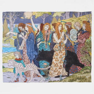 Eugene Grasset - Harmonisches Dekorationspanel Fleecedecke
