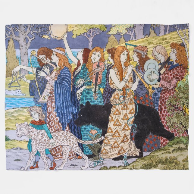 Eugene Grasset - Harmonisches Dekorationspanel Fleecedecke (Vorderseite (Horizontal))