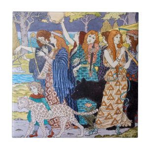 Eugene Grasset - Harmonisches Dekorationspanel Fliese