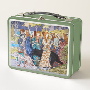 Eugene Grasset - Harmonisches Dekorationspanel Metall Brotdose