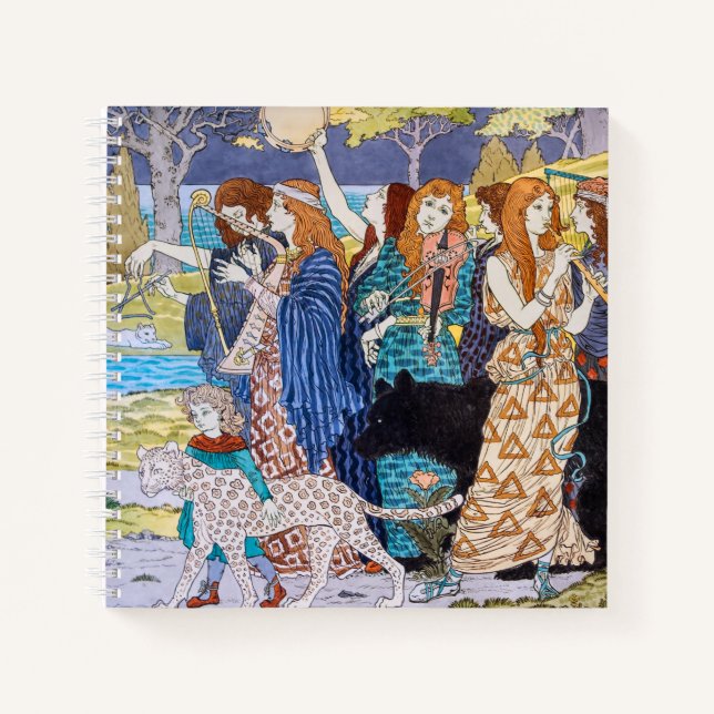 Eugene Grasset - Harmonisches Dekorationspanel Notizbuch (Vorderseite)