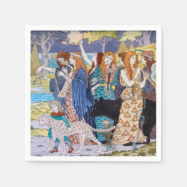 Eugene Grasset - Harmonisches Dekorationspanel Serviette (Vorderseite)