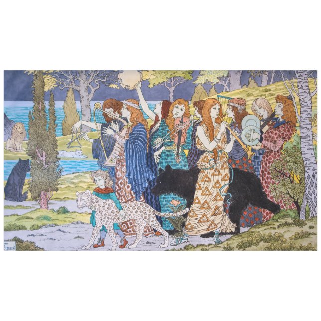 Eugene Grasset - Harmonisches Dekorationspanel Tischdecke (Vorderseite (Horizontal))