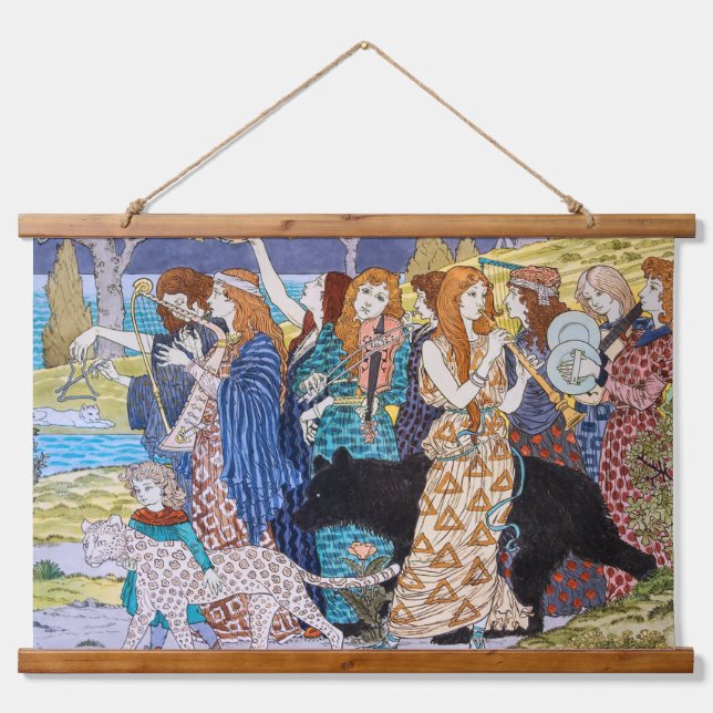Eugene Grasset - Harmonisches Dekorationspanel Wandteppich Mit Holzrahmen (Vorne)